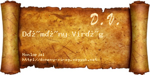 Dömény Virág névjegykártya
